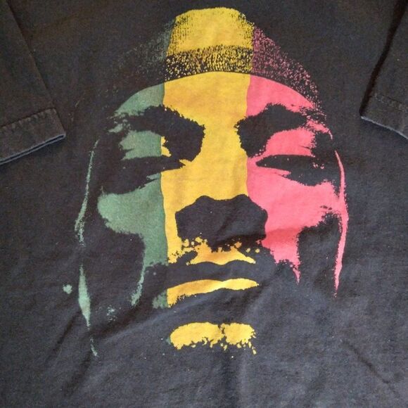 Vintage 2000s Snoop Dogg Portrait Rasta T-Shirt - Picture 1 of 6